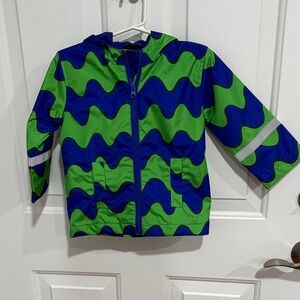 Blue and Green Wave Pattern Jacket